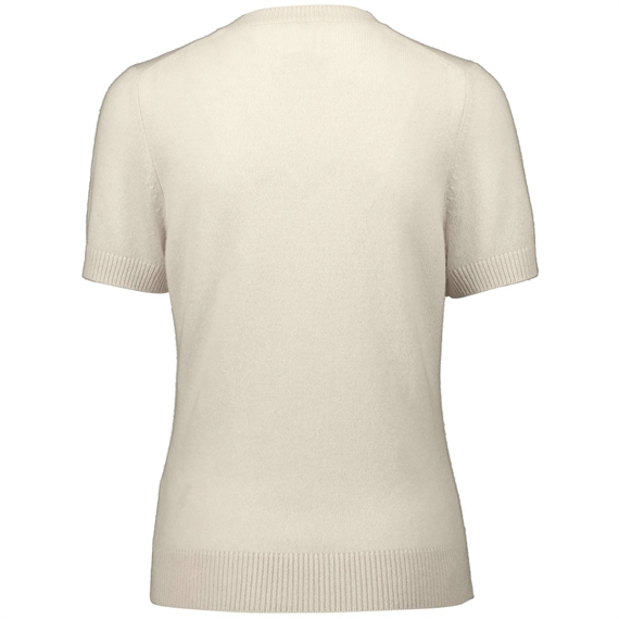 Allude Kortærmet Cashmere Sweater, Cream